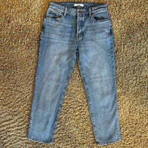 FIDELITY Jeans Breaker Boyfriend Jeans Blue Size 26 Button Fly $228